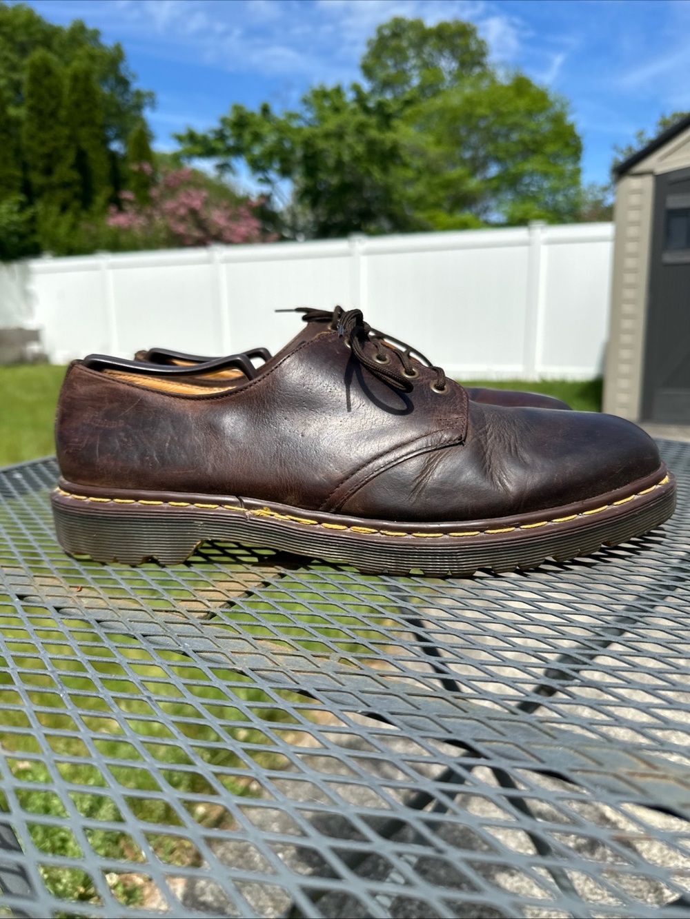 Dr Martens Made In England 1561 Brown CH Leather Mens US 13 UK 12 Oxford Derby